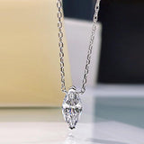 18K Plated 925 Silver 1CT Sapphire Pendant Necklace