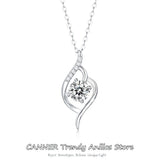 1CT VVS1 Moissanite Necklace 925 Silver Lab Diamond Pendant