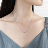 925 Silver Necklace for Women Opal Chain Party Gift Fine Jewelry