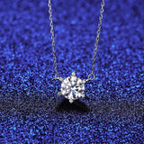 1ct Moissanite Diamond Pendant Necklace 925 Sterling Silver CZ Kolye