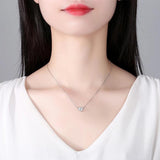 1ct Moissanite Diamond Pendant Necklace 925 Sterling Silver CZ Kolye