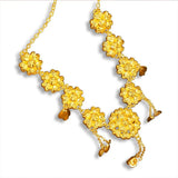 NC5332 Flower Tassel 24KT Necklace for Bride