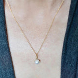 14K Filled Pearl Charm Necklace Jewelry Pendants Boho Necklace For Women
