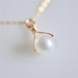 14K Filled Pearl Charm Necklace Jewelry Pendants Boho Necklace For Women