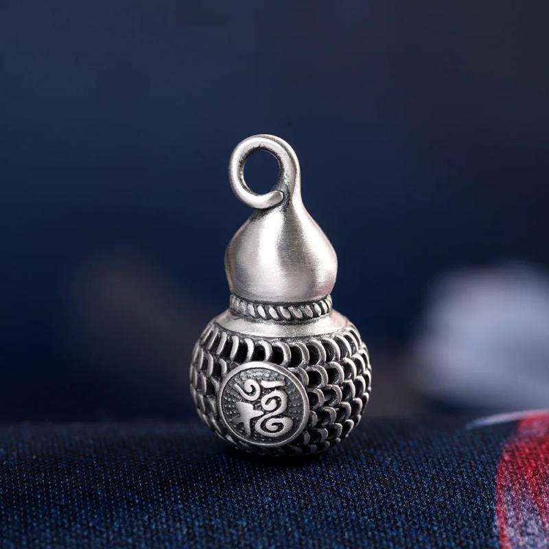 Thai Silver Lucky Clouds Necklace 999 Pure Silver Pendants+Chain