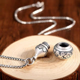 Thai Silver Lucky Clouds Necklace 999 Pure Silver Pendants+Chain