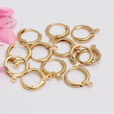 10Pcs Copper Leverback Earring Hooks 18K Plated DIY Jewelry Findings