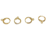 10Pcs Copper Leverback Earring Hooks 18K Plated DIY Jewelry Findings