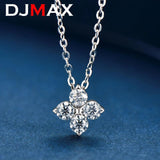 3mm*4p Moissanite Necklace D VVS1 Diamond Pendant S925 Silver Plate