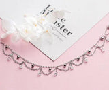 Bohi Princess Tassel Stones Short Necklace Choker Real. 925 Sterling Silver