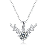 S925 Real Silver Pounding Necklace Female Moissanite Senior Pendant