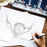925 Silver Horse Necklace Zircon Pendant Men Women Jewelry Gift