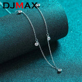925 Silver Moissanite Choker Necklace 16+2In