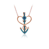Zircon Sailor Necklace 925 Silver For Women Valentines