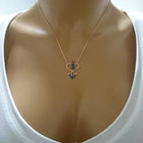 Zircon Sailor Necklace 925 Silver For Women Valentines