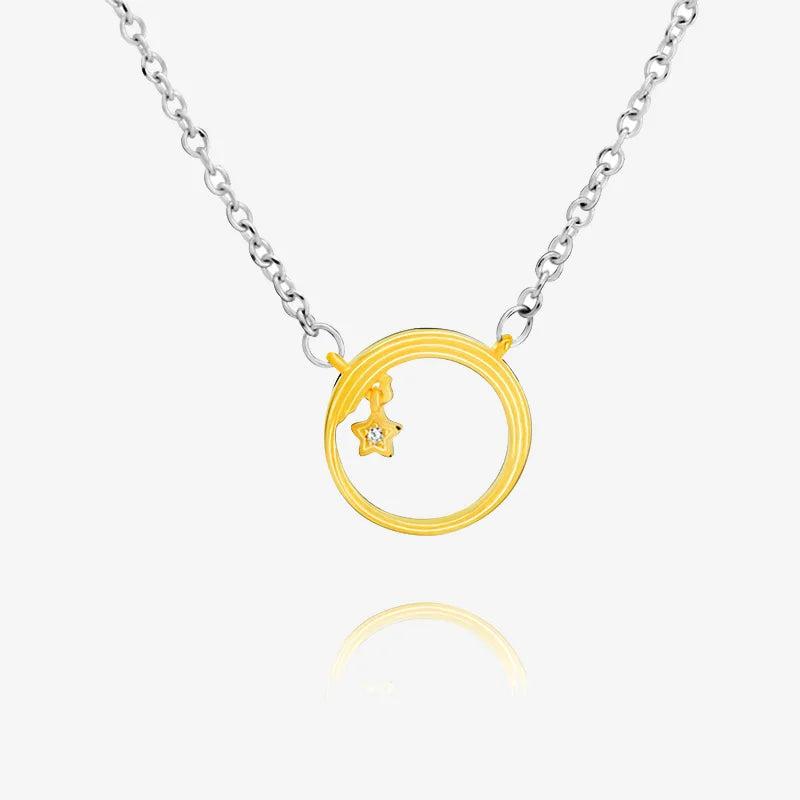 MYBEBOA 925 Silver Triangula CZ Necklace for Women