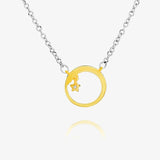 MYBEBOA 925 Silver Triangula CZ Necklace for Women