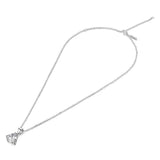 MYBEBOA 925 Silver Triangula CZ Necklace for Women