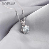 1ct Moissanite Pendant Necklace in 925 Sterling Silver Snowflake for Women