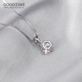 1ct Moissanite Pendant Necklace in 925 Sterling Silver Snowflake for Women