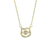 Sterling Silver Cat Heart Necklace Gift