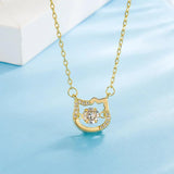 Sterling Silver Cat Heart Necklace Gift