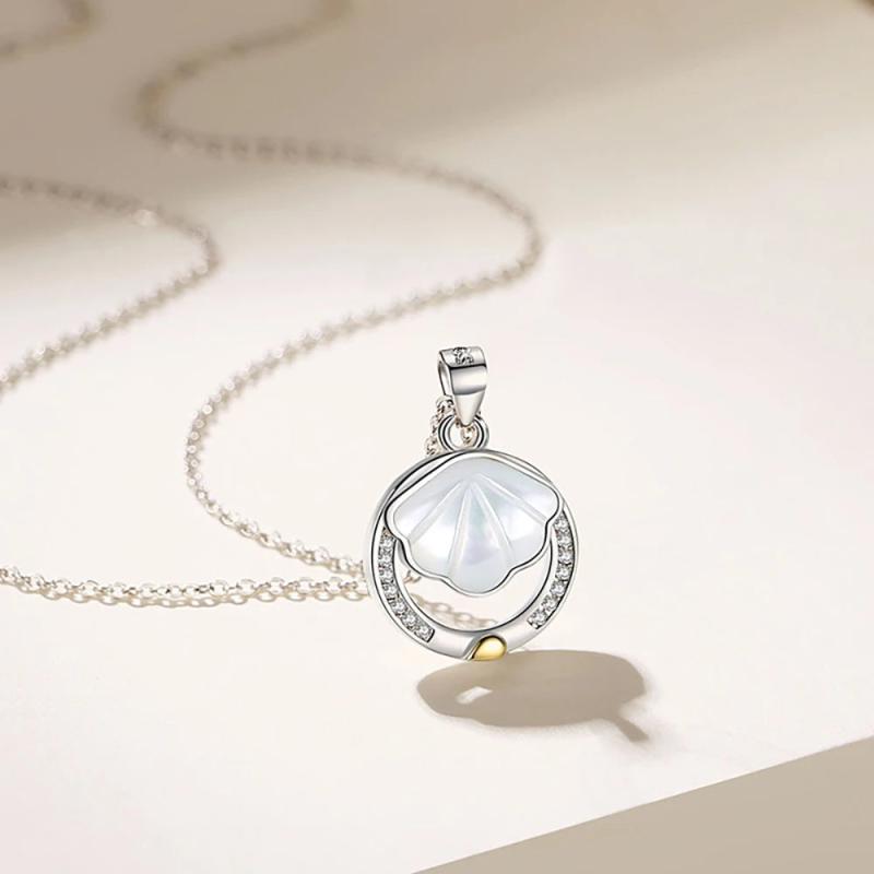 S925 Sterling Silver Star Moon Necklace Nautical Couple Necklace