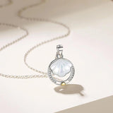 S925 Sterling Silver Star Moon Necklace Nautical Couple Necklace