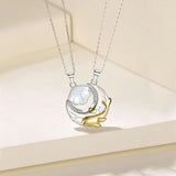 S925 Sterling Silver Star Moon Necklace Nautical Couple Necklace