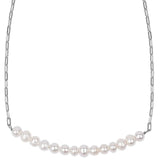 925 Silver Chain Necklace Freshwater Pearl Jewelry
