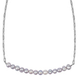 925 Silver Chain Necklace Freshwater Pearl Jewelry
