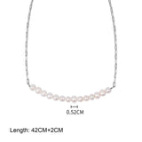 925 Silver Chain Necklace Freshwater Pearl Jewelry