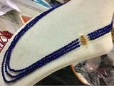 Sapphire Gemstone Akoya Pearl Necklace 17-19''AAA