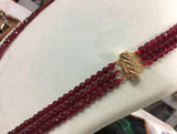 Sapphire Gemstone Akoya Pearl Necklace 17-19''AAA