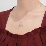 JewelOra Personalized Name Necklace with 3 Birthstones - 925 Silver