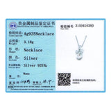 925 Silver Crystal Pendant Necklace with Chain for Women