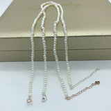 Freshwater Pearl Necklace 925 Sterling Silver Vintage Jewelry