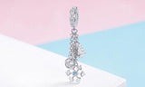 925 Silver Snowflake CZ Pendant Necklace for Women Girls