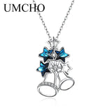 925 Silver Star Crystal Pendant Necklace for Women
