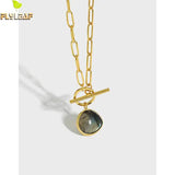 Labradorite Pendant Necklace 925 Silver Female Jewelry
