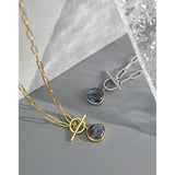 Labradorite Pendant Necklace 925 Silver Female Jewelry