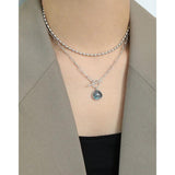 Labradorite Pendant Necklace 925 Silver Female Jewelry
