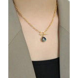 Labradorite Pendant Necklace 925 Silver Female Jewelry