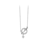 Star Diamond Clavicle Chain S925 Sterling Silver Necklace