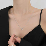 Star Diamond Clavicle Chain S925 Sterling Silver Necklace