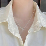 Star Diamond Clavicle Chain S925 Sterling Silver Necklace
