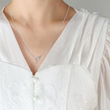 Star Diamond Clavicle Chain S925 Sterling Silver Necklace