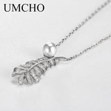 925 Silver Zircon Pearl Necklace Romantic Wedding Gift