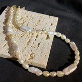 Baroque Pearl Strand Necklace Bridal Pearls Choker Jewelry