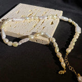 Baroque Pearl Strand Necklace Bridal Pearls Choker Jewelry